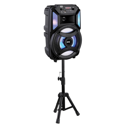 Wholesale-QFX PBX804SM 8 Inc Bluetooth Party Speaker w/ Stand and Mic-Speakers-Electro Vision Inc