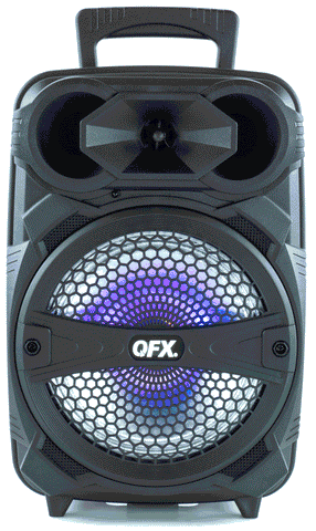 Wholesale-QFX PBX81 8" Portable Party Speaker-Bluetooth Audio-Electro Vision Inc