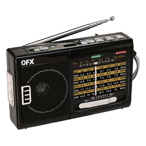 Wholesale-QFX R-39 AM/FM Flashlight Portable Radio-Radios-Electro Vision Inc