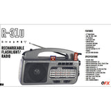 Wholesale-QFX R31U Radio/Rechargeable Flashlight-Radios-Electro Vision Inc