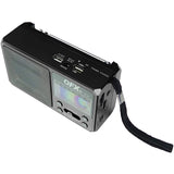 Wholesale-QFX R37 Solar Radio Rechargeable w Flashlight and Phone Charger USB-Radios-Electro Vision Inc