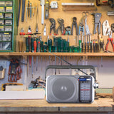 Wholesale-QFX R42BT Radio FM, AM, Shortwave Radio w/ Bluetooth + LED Flashlight-Radio-Electro Vision Inc