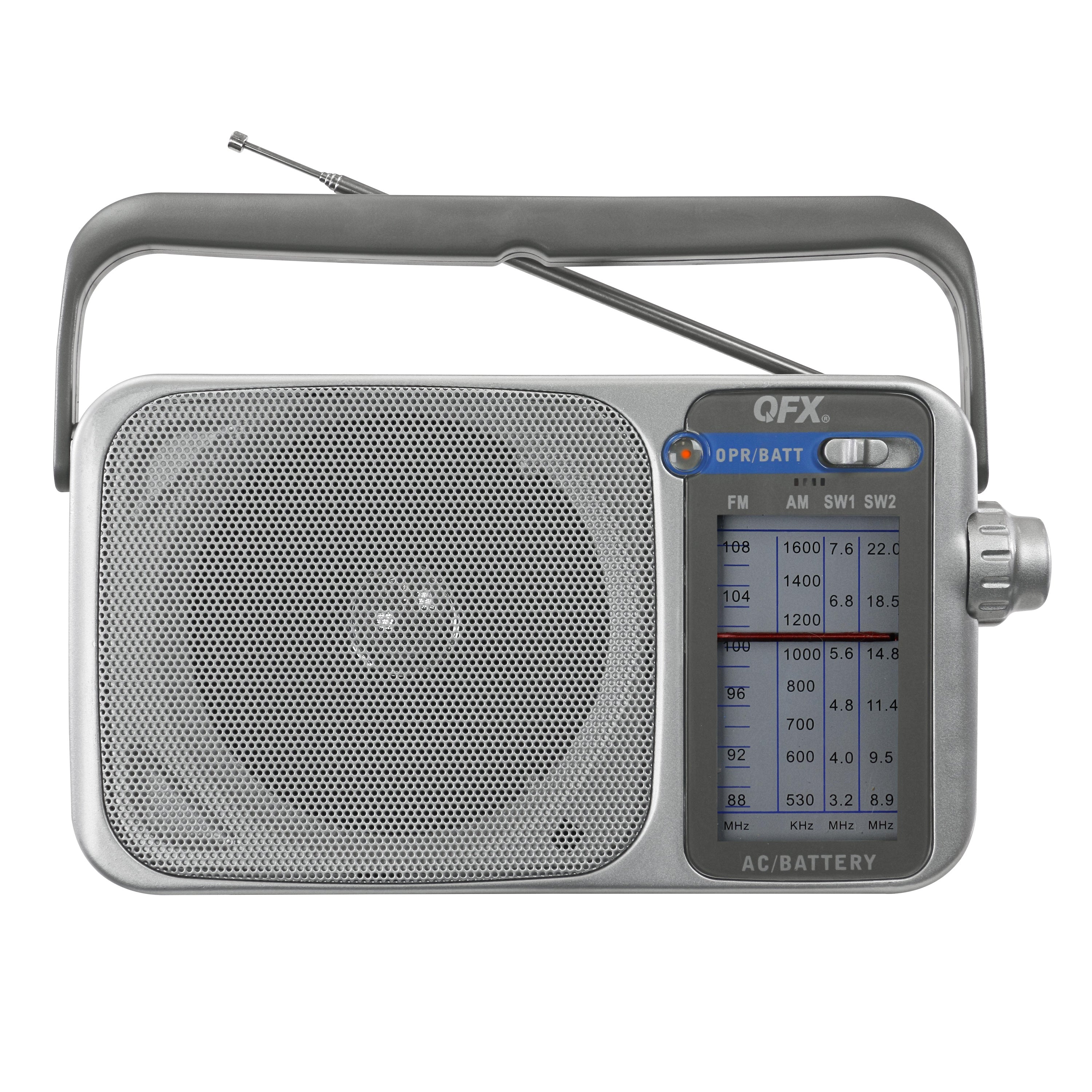 Wholesale-QFX R42BT Radio FM, AM, Shortwave Radio w/ Bluetooth + LED Flashlight-Radio-Electro Vision Inc