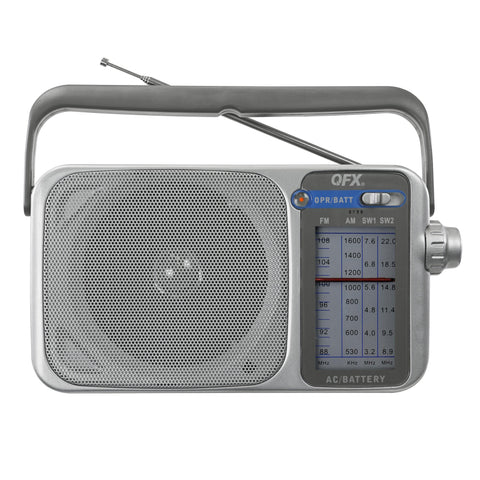 Wholesale-QFX R42BT Radio FM, AM, Shortwave Radio w/ Bluetooth + LED Flashlight-Radio-Electro Vision Inc