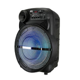 Wholesale-Qfx PBX156SM 15" Bluetooth Rechargeable Portable Speaker w/ Stand w/ Mic-Speakers-Electro Vision Inc