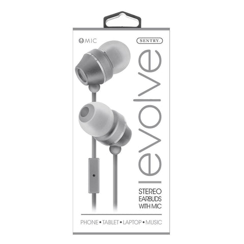 Wholesale-SENTRY HM165 EVOLVE EARBUDS W MIC-Earbuds | Headphone-Electro Vision Inc