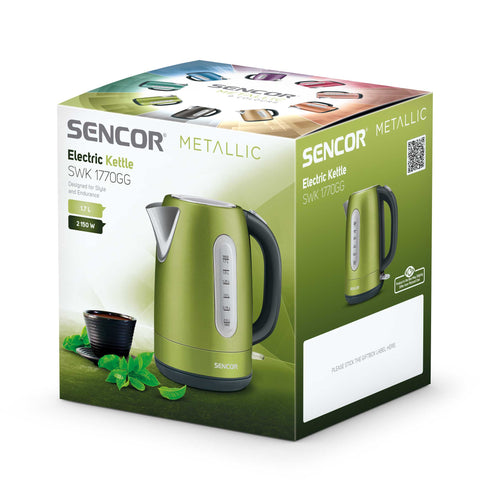 Wholesale-Sencor SWK1770 1.7 Qt Electric Tea Kettle - Green-Electric Kettles-Electro Vision Inc