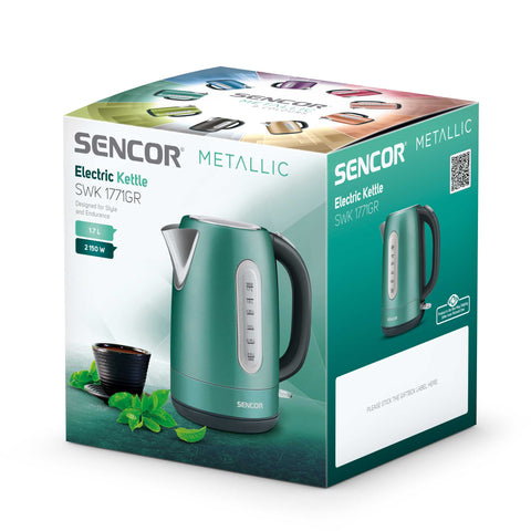 Wholesale-Sencor SWK1771-Teal 1.7 Qt Electric Tea Kettle - Teal Green-Electric Kettles-Electro Vision Inc