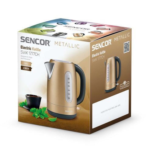 Wholesale-Sencor SWK1777-Cham1.7 Qt Electric Tea Kettle - Champagne-Electric Kettles-Electro Vision Inc