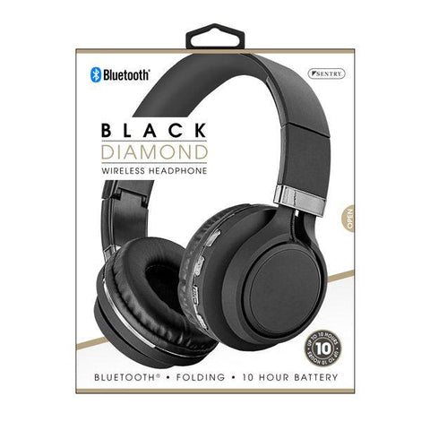 Wholesale-Sentry BT302 Bluetooth Black DIamond Blk/Slr-Headphones-Electro Vision Inc