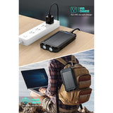 Wholesale-Solar-Charger-Power-Bank - 36800mAh Portable Charger,QC3.0 Fast Charger Dual USB Port Built-in Led Flashlight-Power Bank-Electro Vision Inc