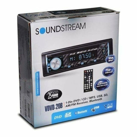 Wholesale-Soundstream VDVD20B Single DIN DVD / CD Receiver w USB Bluetooth-Car Audio-Electro Vision Inc