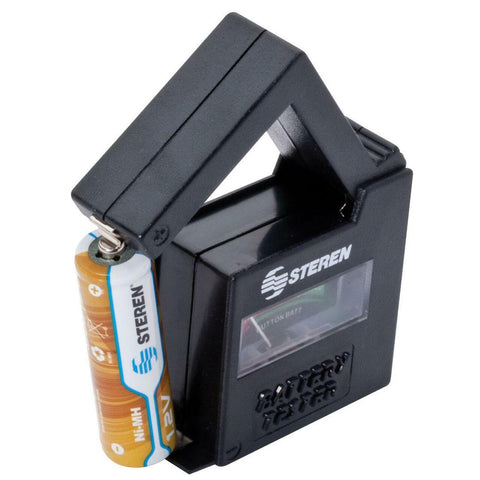 Wholesale-Steren 903-050 universal battery tester for AA, AAA, C, D, 9V, Button cell batteries-Battery Accessories-Electro Vision Inc