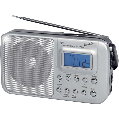 Wholesale-Supersonic SC1091 Portable Radio-Boombox Radio Alarm-Electro Vision Inc