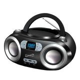 Wholesale-Supersonic SC509 Boombox w Bluetooth USB CD - Black-Boombox Radio Alarm-Electro Vision Inc