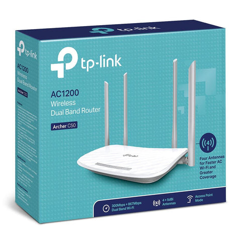 Wholesale-TP-Link C50 AC1200 Dual Band WiFi Router (Archer C50)-Router-Electro Vision Inc