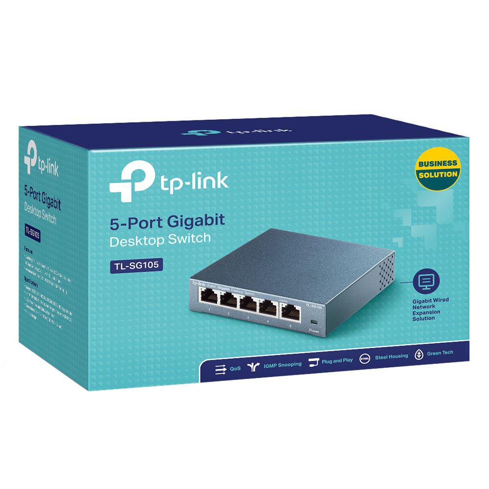 Wholesale-TP Link SG105 5 Port Desktop Gigabit Switch - 10/100/1000Mbps-Router-Electro Vision Inc