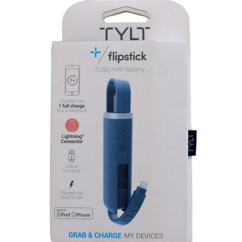 Wholesale-TYLT LITFS1XBL2T Flipstick Portable Phone Charger (Type-C USB, Blue) - 3,350 mAh-Charger-Electro Vision Inc