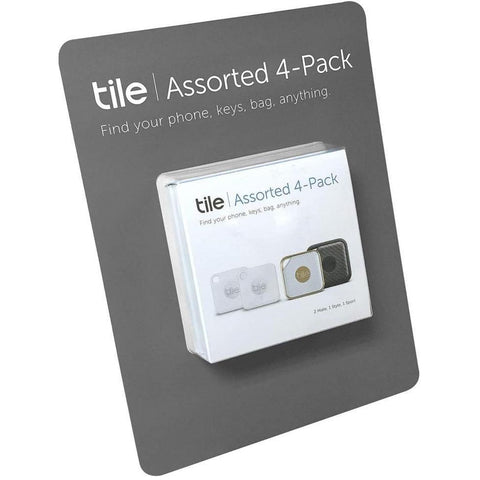 Wholesale-Tile - 4-Pack High-Performance Bluetooth Tracker, Key Finder, and Item Locator for Keys, Bags, and Mor-Bluetooth Transmitters-Electro Vision Inc