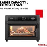 Wholesale-Toshiba TL2AC25GZA Air Fryer / Toaster Oven / Microwave Oven - 13 Functions - 26 QT-Air Fryer-Electro Vision Inc