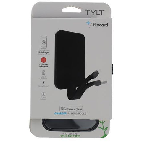 Wholesale-Tylt LITFC2XGY2T FLIPCARD POWER BANK 5000 MAh LIGHTNING CONNECTOR-Power Bank-Electro Vision Inc