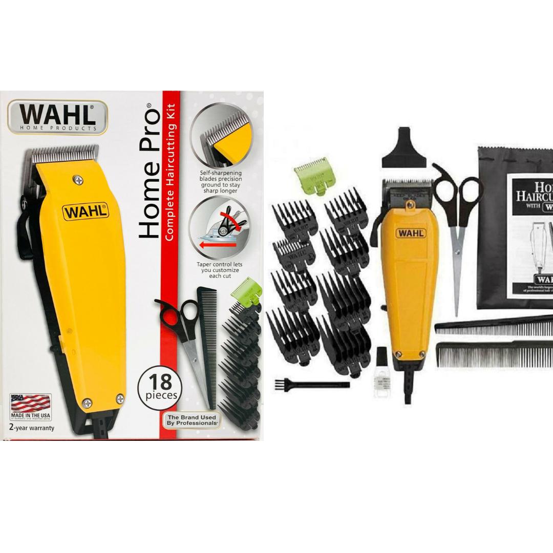 Wholesale-Wahl 9243-6308 Home Pro 18 Pieces Complete Haircutting Kit Clipper Trimmer-Men's Grooming-Electro Vision Inc