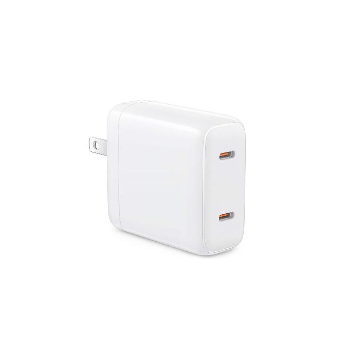 Wholesale-WeMiss CHA1-White 40W PD Dual USB-C Wall Charger - White-Charger-Electro Vision Inc