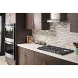 Wholesale-Whirlpool WCG55US6HS 36 in. Gas Cooktop in Black with 5 Burners and EZ-2-LIFT Hinged Cast-Iron Grates-Electro Vision Inc