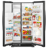 Wholesale-Whirlpool WRS325SDHB Refridgerator 25cf Side by Side Black-Refrigerator Freezer-Electro Vision Inc