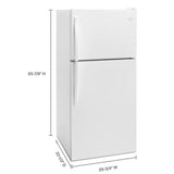 Wholesale-Whirlpool WRT318FMDW Wide Top Freezer Refrigerator 30" - 18 CF-Refrigerators-Electro Vision Inc