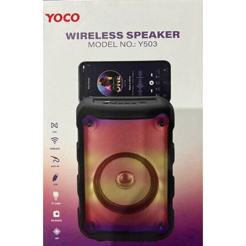 Wholesale-Yoco Y503 Mini Bluetooth Speaker - Black-Speaker-Electro Vision Inc