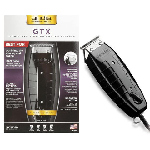 Wholesale-Andis 04775 GTX T-Outliner 3 Prong Corded Trimmer-Beauty and Grooming-Electro Vision Inc