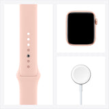 Wholesale-Apple Watch SE MYDR2LL/A (GPS) 44mm Gold Aluminum Case with Pink Sand Sport Band - Gold-watch-Electro Vision Inc