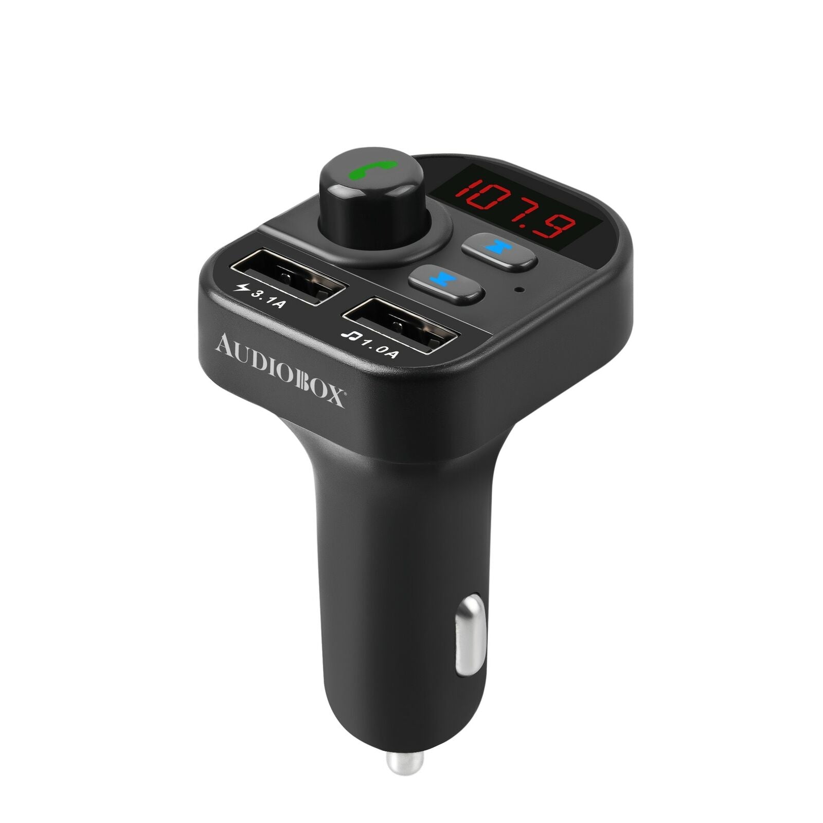 Wholesale-Audiobox TR-10 Bluetooth FM Transmitter w/ Quick Charge Car Adaptor USB, SD, MP3-Car Adaptor-Electro Vision Inc