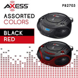 Wholesale-Axess PB2703 Portable MP3/CD Boombox-Boombox-Electro Vision Inc