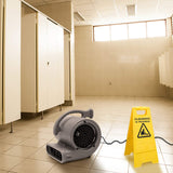 Wholesale-B Air VP50 - 1/2 HP Air Mover for Janitorial Water Damage Restoration Stackable Carpet Dryer Floor Blower Fan in Grey-Fans-Electro Vision Inc