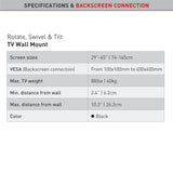 Wholesale-Barkan 3200 Wall Mount - 3 Movements (Rotate,Swivel,Tilt)-TV Mount-Electro Vision Inc