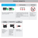 Wholesale-Barkan 3200 Wall Mount - 3 Movements (Rotate,Swivel,Tilt)-TV Mount-Electro Vision Inc
