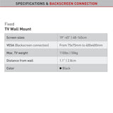 Wholesale-Barkan E302 Fixed Wall Mount 29”- 65”-TV Mount-Electro Vision Inc