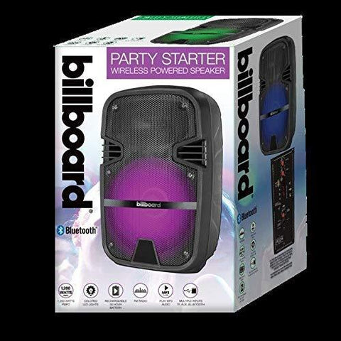 Wholesale-BIllBoard BB2530 Bluetooth 8" Powered Speaker w Lights-Bluetooth Audio-Electro Vision Inc
