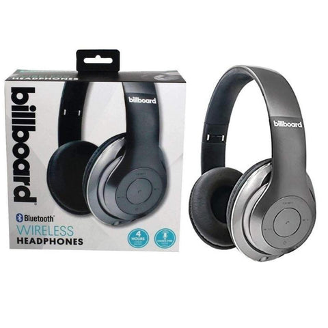 Wholesale-Billboard BB485 Bluetooth Silver Headphones w Mic-Bluetooth Audio-Electro Vision Inc