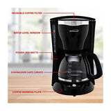 Wholesale-Brentwood TS217 Coffee Maker Black - 12 cup-Coffee Maker-Electro Vision Inc