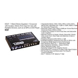 Wholesale-DS18 KEQ7 Seven Band Pre Amplifier Equalizer with Front Aux 7 Volt RCA-Car Audio-Electro Vision Inc