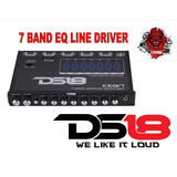 Wholesale-DS18 KEQ7 Seven Band Pre Amplifier Equalizer with Front Aux 7 Volt RCA-Car Audio-Electro Vision Inc