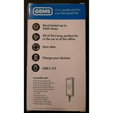 Wholesale-GEMS, 3FT, Type-C, USB Charging Cable-Electro Vision Inc