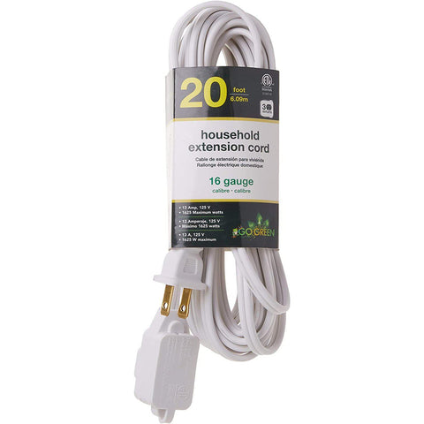 Wholesale-GoGreen 24720 Extension Cord - 20 FT-Power Outlet-Electro Vision Inc