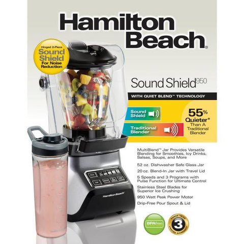 Wholesale-Hamilton Beach 53602c Soundshield Blender 52oz-Blender-Electro Vision Inc