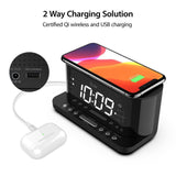 Wholesale-iluv TS5QWULBK - TimeShaker-Wireless Charging Alarm Clock w/ Jumbo Display, Radio-Alarm Clock-Electro Vision Inc