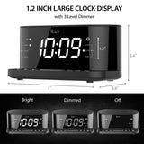 Wholesale-iluv TS5QWULBK - TimeShaker-Wireless Charging Alarm Clock w/ Jumbo Display, Radio-Alarm Clock-Electro Vision Inc