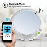Wholesale-iLuv AUDSMIRRWH Water Resistant Portable Bluetooth Shower Speaker w/ Large Mirror-Bluetooth Audio-Electro Vision Inc